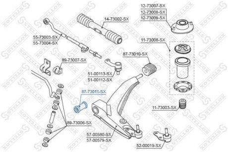 Suspension rubber bushing STELLOX 8773011SX (фото 1)