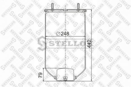 Кожух пневматической рессоры STELLOX 9040040SX