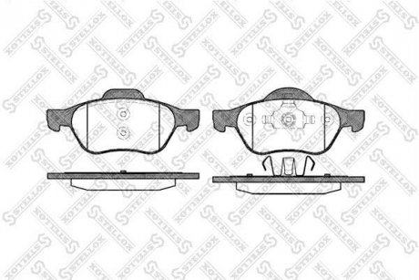 Гальмівні колодки, дискове гальмо (набір) STELLOX 973000SX (фото 1)