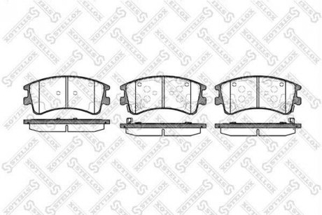 Гальмівні колодки, дискове гальмо (набір) STELLOX 981002BSX
