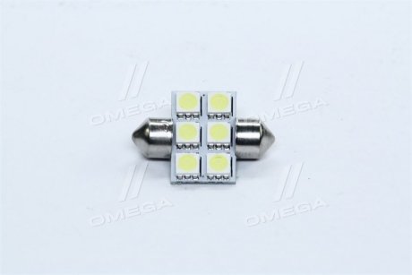 Лампа підсвічування салону, номера, гірлянда T11x31-S8.5 (6 SMD size5050) WHITE 24V <> TEMPEST TMP08T1124V (фото 1)