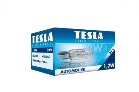 Автолампа Standard W1,2W W2x4,6d 1,2 W прозрачная TESLA B67102