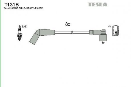 Комплект кабелів запалювання TESLA T131B