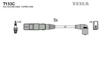 Комплект кабелів запалювання TESLA T153C