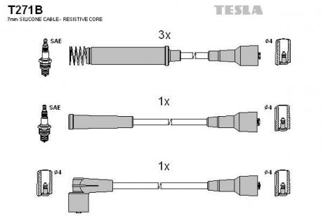 Кабелі запалювання TESLA T271B