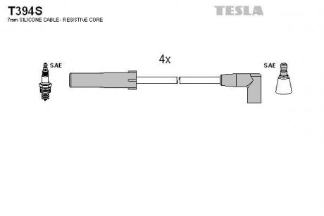 Провода свечные 21214 инж (силикон) BLATNA TESLA T394S