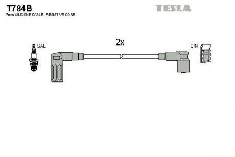 Проволока зажигания, набор TESLA T784B (фото 1)