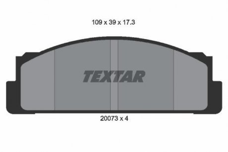 Тормозные колодки, дисковый тормоз (набор) TEXTAR 2007304