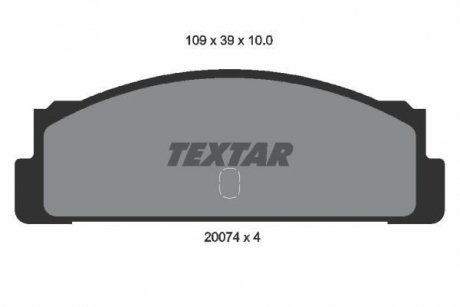 Тормозные колодки, дисковый тормоз (набор) TEXTAR 2007404 (фото 1)