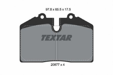 Тормозные колодки, дисковый тормоз (набор) TEXTAR 2087708