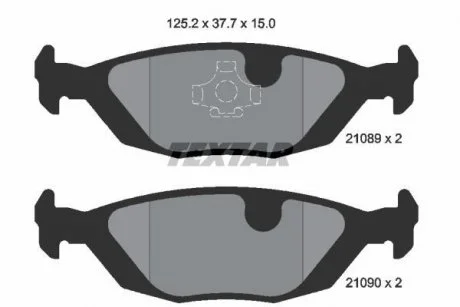 Гальмівні колодки, дискове гальмо (набір) TEXTAR 2108902