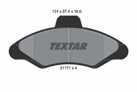 Тормозные колодки GDB1349 TEXTAR 2117105