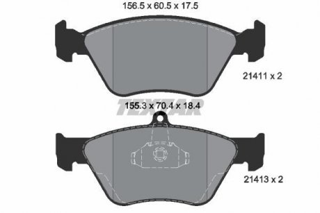 Тормозные колодки GDB1166 TEXTAR 2141101