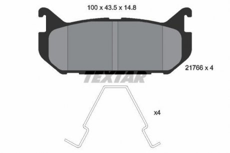 Тормозные колодки, дисковый тормоз (набор) TEXTAR 2176603