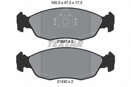 Тормозные колодки, дисковый тормоз (набор) TEXTAR 2182702 (фото 1)