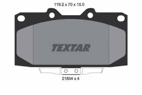 Тормозные колодки, дисковый тормоз (набор) TEXTAR 2185401