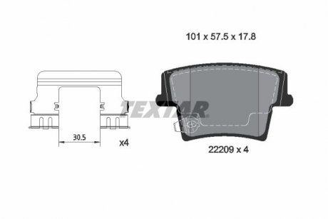 KLOCKI HAMULCOWE TYL TEXTAR 2220903