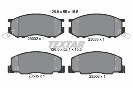 Гальмівні колодки, дискове гальмо (набір) TEXTAR 2303201