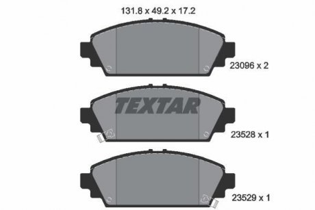 Тормозные колодки, дисковый тормоз (набор) TEXTAR 2309601