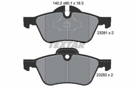 Тормозные колодки, дисковый тормоз (набор) TEXTAR 2328101