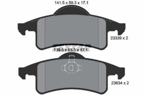 Гальмівні колодки дискові TEXTAR 2333901 (фото 1)