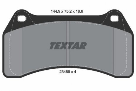 Тормозные колодки, дисковый тормоз (набор) TEXTAR 2348901