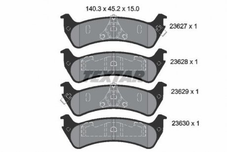 Гальмівні колодки дискові TEXTAR 2362701