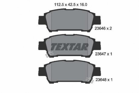 Тормозные колодки, дисковый тормоз (набор) TEXTAR 2364601