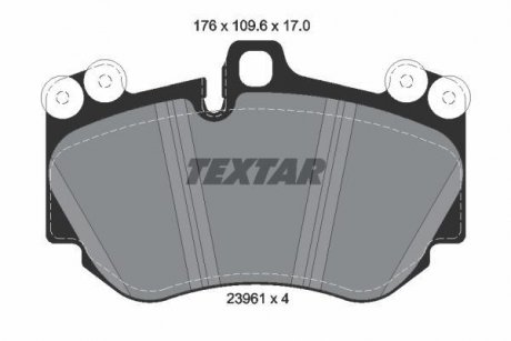 Тормозные колодки, дисковый тормоз (набор) TEXTAR 2396101