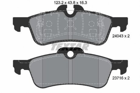 Тормозные колодки, дисковый тормоз (набор) TEXTAR 2404381 (фото 1)