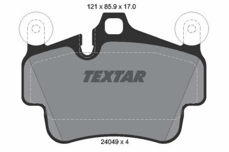 Гальмівні колодки, дискове гальмо (набір) TEXTAR 2404901