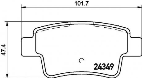 Тормозные колодки, дисковый тормоз (набор) TEXTAR 2434903 (фото 1)