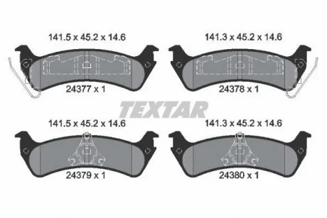 Гальмівні колодки дискові TEXTAR 2437701