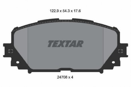 Гальмівні колодки, дискове гальмо (набір) TEXTAR 2470801