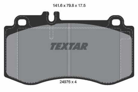 Гальмівні колодки, дискове гальмо (набір) TEXTAR 2497601