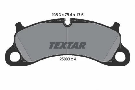 Тормозные колодки, дисковый тормоз (набор) TEXTAR 2500301