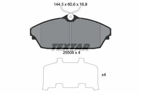 KLOCKI HAM. TATA P. XENON 2,2 09- TEXTAR 2550801