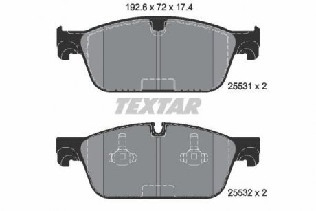 Дисковые тормозные колодки TEXTAR 2553103