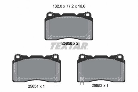 KLOCKI HAMULCOWE PRZOD TEXTAR 2585001