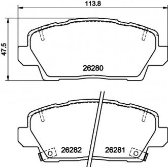 Колодки гальмівні (передні) Hyundai Kona 19-/Kia Picanto 17- TEXTAR 2628001 (фото 1)