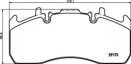 Тормозные колодки, дисковый тормоз (набор) TEXTAR 2917301