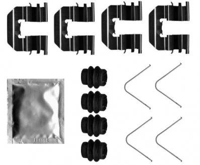 Монтажний набір гальмівних колодок задн HYUNDAI GRANDEUR, I20 ACTIVE, I20 II, KIA PRO CEED 1.0-3.3 04.05-09.21 TEXTAR 82550600