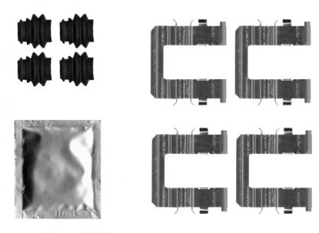 Монтажний набір гальмівних колодок задн KIA SORENTO III 2.0D-3.5 01.15-12.20 TEXTAR 82550700