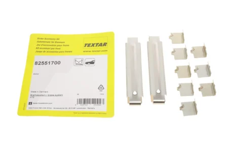 Монтажний набір гальмівних колодок передн BMW 2 (G42, G87), 3 (G20, G80, G28), 3 (G21), 3 (G21, G81), 4 (G22, G82), 4 (G23, G83), 4 GRAN COUPE (G26), 5 (G30, F90), 5 (G31) 2.0-Electric 09.15- TEXTAR 82551700