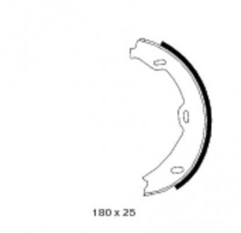 Комплект колодок ручного гальма DB S220, CL215, TEXTAR 91058900