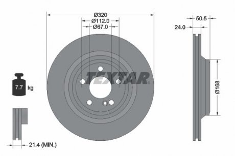 TARCZA HAM. DB T. SL R231 3,0-4,7 12- TEXTAR 92317305 (фото 1)