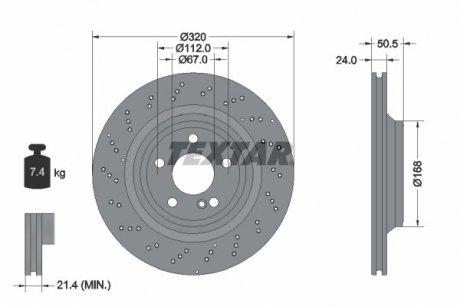 TARCZA HAM. DB T. SL R231 3,0-4,7 12- TEXTAR 92317505 (фото 1)