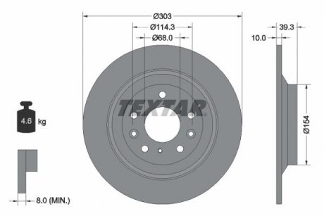 TARCZA HAM. MAZDA T. CX-30 2,0 HYBRID 20- TEXTAR 92324803