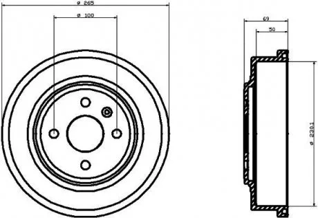 Тормозной барабан TEXTAR 94031500