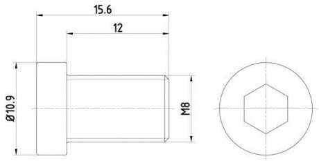 Болт, диск тормозного механизма TEXTAR TPM0009 (фото 1)